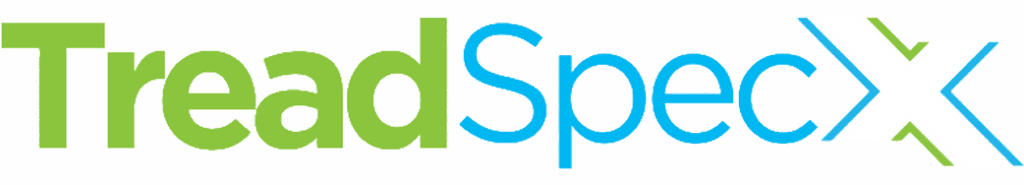TreadSpecX logo with white X
